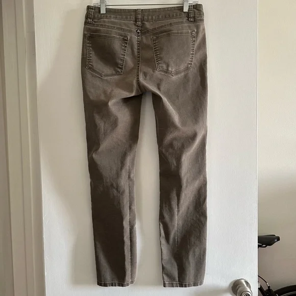 PrAna Brown/Gray Classic Denim Stretch Jeans size 4/27 Short EUC - Picture 4 of 9